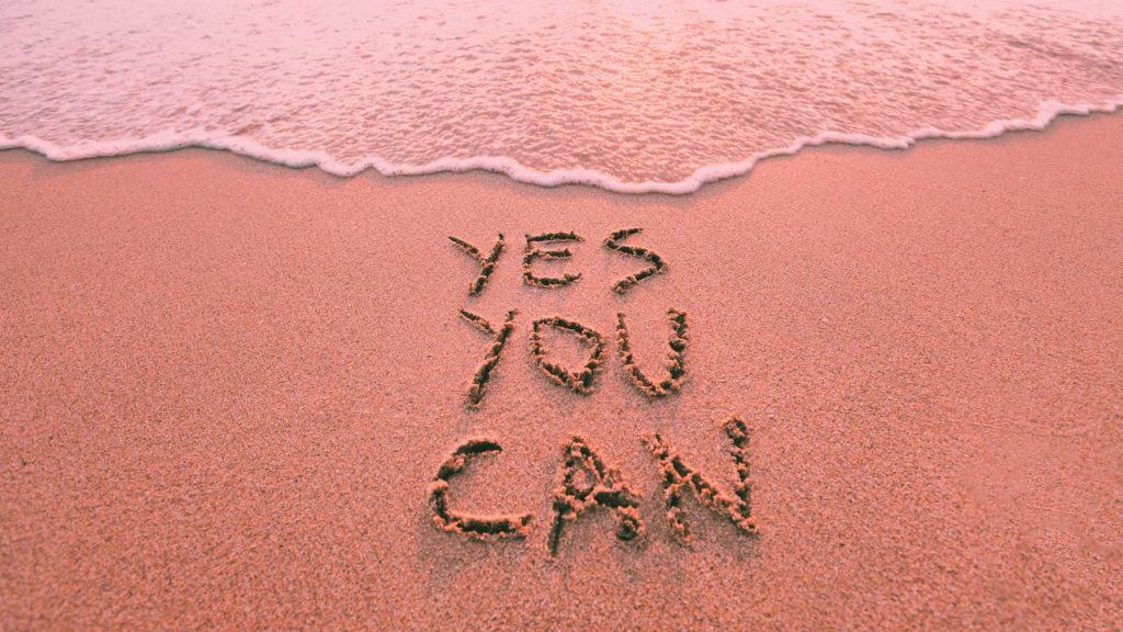 Yes you can written in the sand