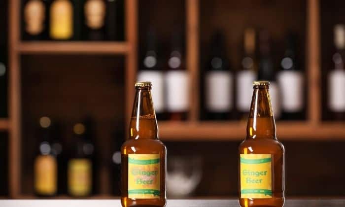 two bottles of ginger beer