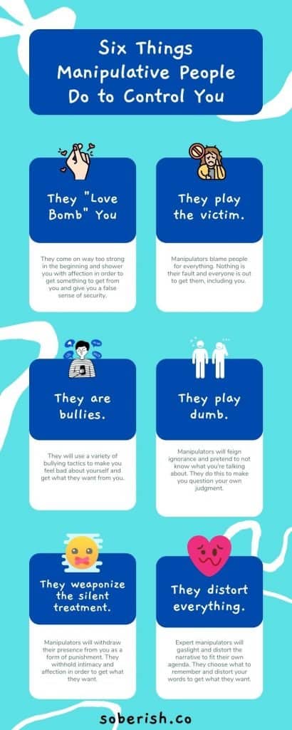 infographic about six ways to tell if you're being manipulated