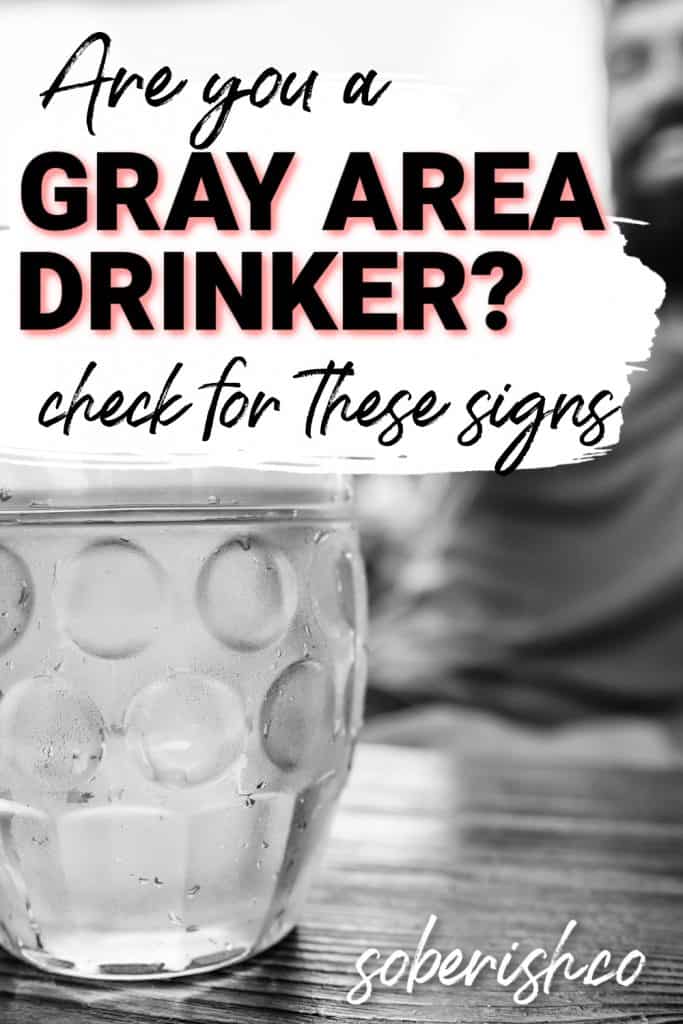 glass of beer in black and white behind title "Are you a gray area drinker?"