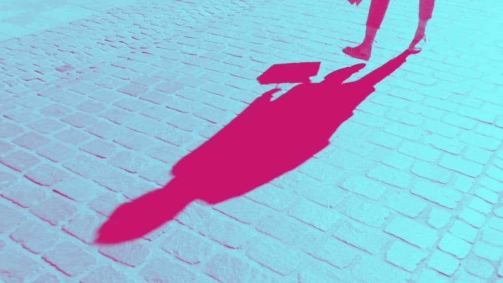 Image of a person's shadow