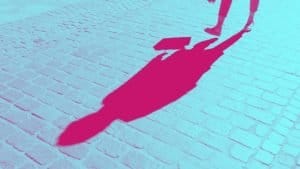 Image of a person's shadow