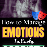 Image of a women superimposed one over the other in various states of emotional stress