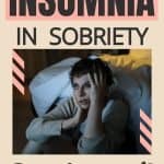 Woman having trouble sleeping in sobriety