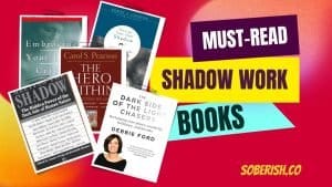 A collection of shadow work book covers. The title reads "Must-Read Shadow Work Books"