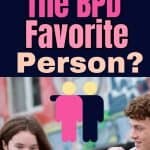 A man and woman walk down the street, smiling. The title reads "what is the BPD favorite person?"